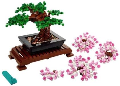 LEGO Botanicals Bonsai Tree 10281 Faux Bonsai Plant, Cherry Blossom Flowers, Building Kit for Adults, Home Decor, Gift for Women & Men, 878 Pieces