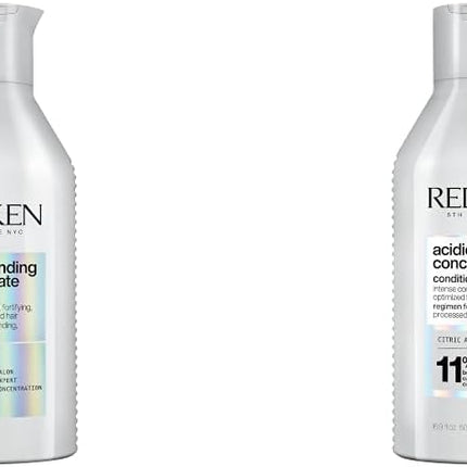 Redken Acidic Bonding Concentrate 2-Piece Bundle for Damaged Hair, Sulfate-Free Shampoo and Conditioner 300ml