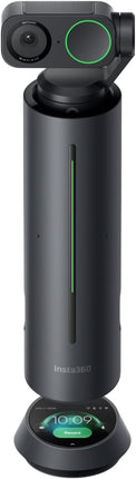 Insta360 WaveLink Bundle أسود جرافيت - مكبر صوت يعمل بالذكاء الاصطناعي، بلوتوث، مسجل صوت، 8 ميكروفونات بخاصية إلغاء الضوضاء مع تشكيل الشعاع، نسخ وتلخيص بالذكاء الاصطناعي، يدعم 99 لغة، تخزين 32 جيجابايت
