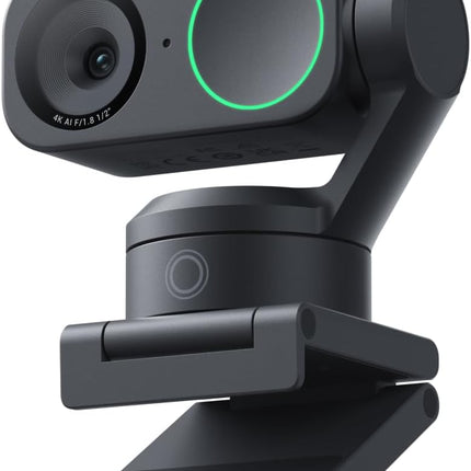 كاميرا الويب Insta360 Link 2 Black - بدقة 4K مع خاصية التحريك والإمالة والتكبير للكمبيوتر الشخصي/Mac