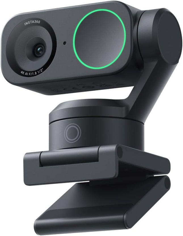 كاميرا الويب Insta360 Link 2 Black - بدقة 4K مع خاصية التحريك والإمالة والتكبير للكمبيوتر الشخصي/Mac