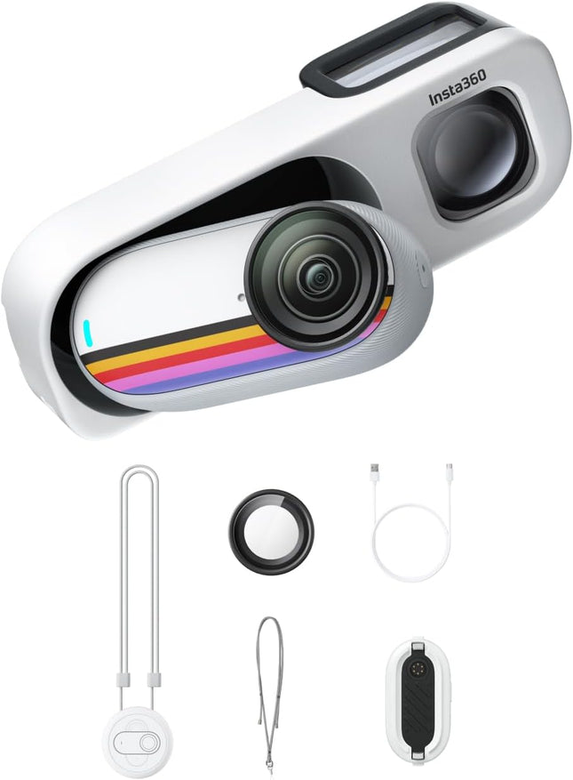 Insta360 GO 3S Retro Bundle 128GB - كاميرا مدونات فيديو بدقة 4K، صغيرة ومحمولة