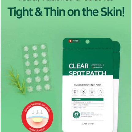 Some By Mi 30 Days Miracle Clear Spot Patch | 18 Counts, 2 Size(10mm 9Counts, 12mm 9Counts) | Invisible Hydrocolloid Skin Trouble & Pimple Patch with No Irritation | Pack of 2