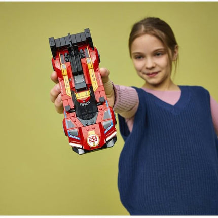 LEGO Speed Champions Ferrari 499P 77261 Race Car Toy, Collectible Driver Minifigure, STEM Model Kit, Gift for 9+ Year Old Boys & Girls, 329 Pieces