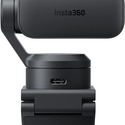 كاميرا الويب Insta360 Link 2 Pro AI بدقة 4K ومستشعر 1/1.3 بوصة، وتتبع بالذكاء الاصطناعي وتأطير تلقائي، وميكروفونات مزدوجة مع تقليل الضوضاء، وتحكم بالإيماءات، للبث المباشر ومكالمات الفيديو - أسود جرافيتي