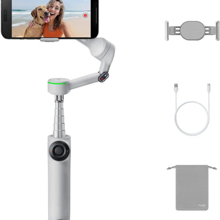 Insta360 Flow 2 Pro رمادي - مانع اهتزاز للهاتف لأجهزة ايفون/اندرويد