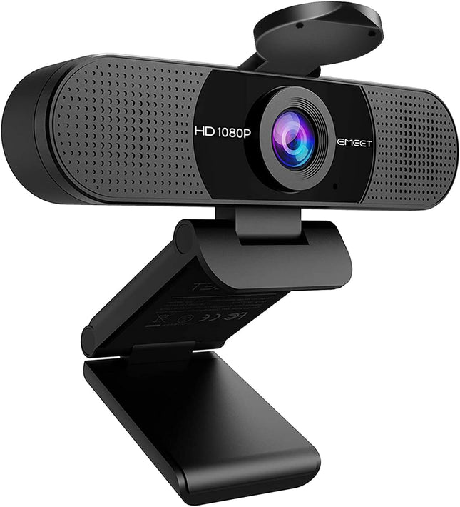 كاميرا ويب EMEET 1080P مع ميكروفون، كاميرا ويب C960 للبث بميكروفونين