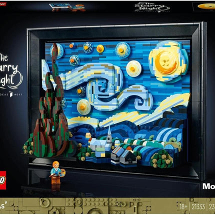 LEGO Ideas Vincent van Gogh - The Starry Night 21333 3D Painting Model Kit for Adults, Wall Art Display, Home Decor, Gift for Art Lovers, 2,316 Pieces