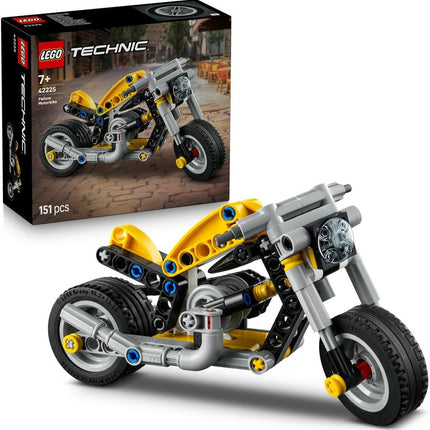 LEGO Technic Yellow Motorbike 42225 Motorbike Model Kit, 3-Piston Engine, STEM Building Set for Kids, Gift for 7+ Year Old Boys & Girls, 151 Pieces