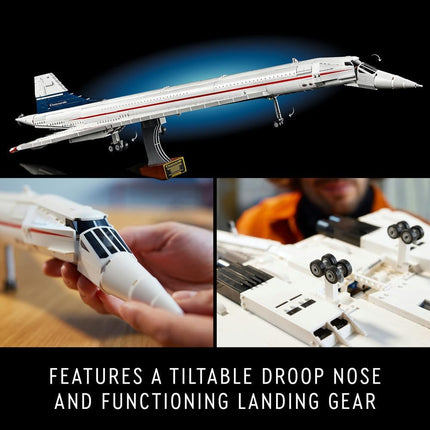 LEGO Icons Concorde 10318 Model Plane Kit for Adults, 3 Display Modes, Home or Office Decor, Gift for Men & Women, 2,083 Pieces
