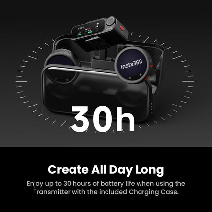 Insta360 Mic Pro (2 جهاز إرسال + 1 جهاز استقبال + علبة شحن) - ميكروفون لاسلكي