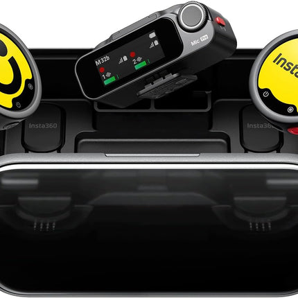 Insta360 Mic Pro (2 جهاز إرسال + 1 جهاز استقبال + علبة شحن) - ميكروفون لاسلكي