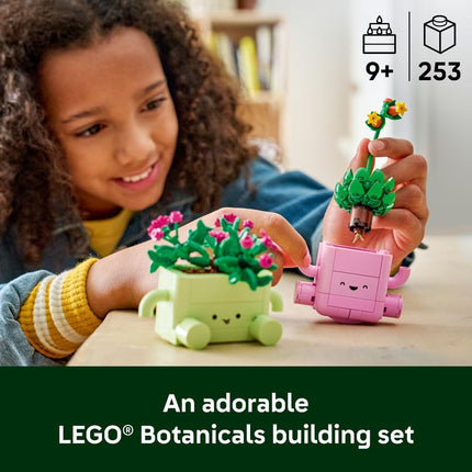 LEGO Botanicals Rocking Plants 11506 Artificial Flowers Set, 2 Faux Plants & Pastel Pots, Bedroom Decor, Gift for 9+ Year Old Girls & Boys, 253 Pieces
