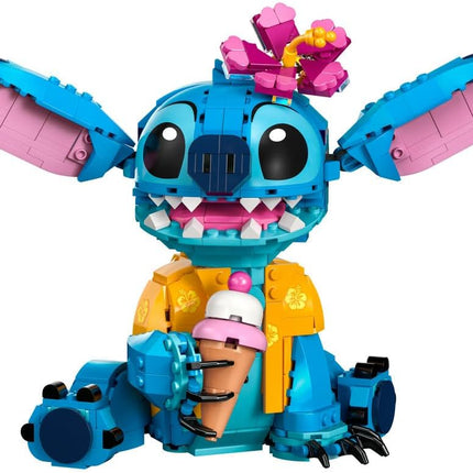 LEGO Disney Stitch 43249 Play & Display Figure, Ice-Cream Cone & Flower, Building Toy, Gift for 9+ Year Old Girls & Boys, 730 Pieces