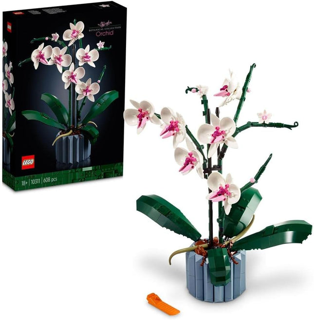 LEGO Botanicals Orchid 10311 Artificial Orchid, Faux Flowers & Buildable Vase, Set for Adults, Home Office Decor, Gift for Women & Men, 608 Pieces
