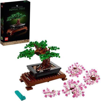 LEGO Botanicals Bonsai Tree 10281 Faux Bonsai Plant, Cherry Blossom Flowers, Building Kit for Adults, Home Decor, Gift for Women & Men, 878 Pieces