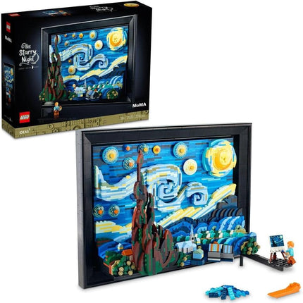 LEGO Ideas Vincent van Gogh - The Starry Night 21333 3D Painting Model Kit for Adults, Wall Art Display, Home Decor, Gift for Art Lovers, 2,316 Pieces