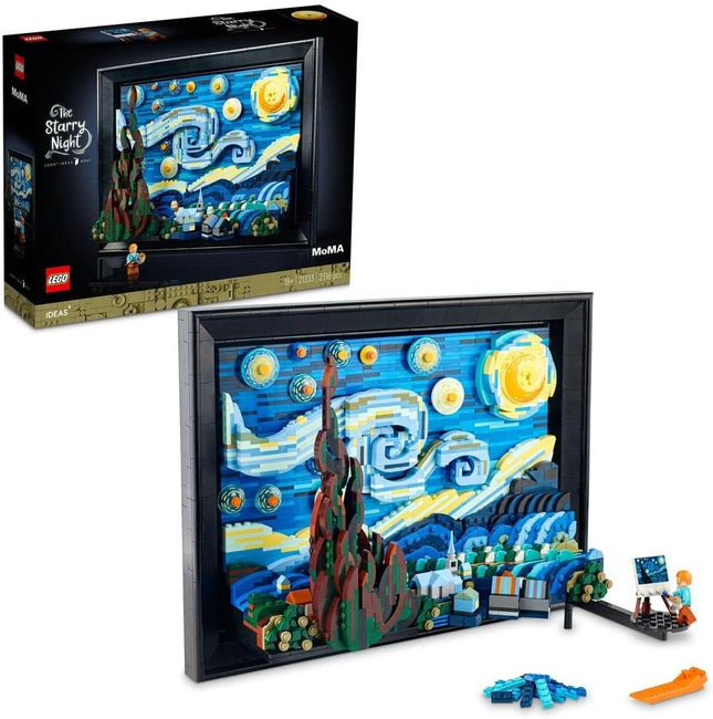 LEGO Ideas Vincent van Gogh - The Starry Night 21333 3D Painting Model Kit for Adults, Wall Art Display, Home Decor, Gift for Art Lovers, 2,316 Pieces