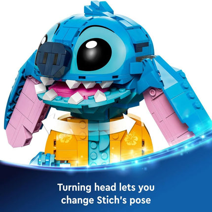 LEGO Disney Stitch 43249 Play & Display Figure, Ice-Cream Cone & Flower, Building Toy, Gift for 9+ Year Old Girls & Boys, 730 Pieces
