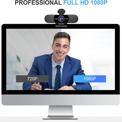كاميرا ويب EMEET 1080P مع ميكروفون، كاميرا ويب C960 للبث بميكروفونين