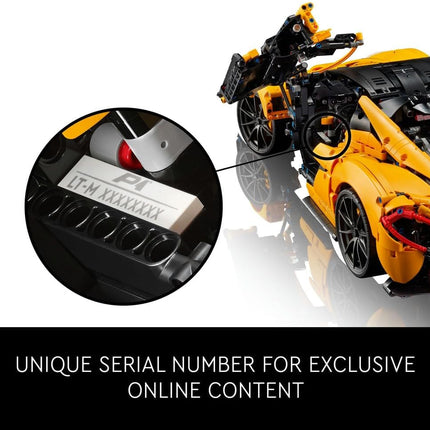 LEGO Technic McLaren P1 42172 Hypercar Model Kit for Adults, V8 Piston Engine & 7-Speed Gearbox, Display Set, Gift for Men & Women, 3,893 Pieces
