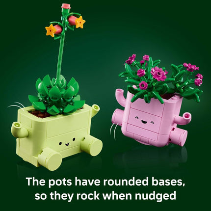 LEGO Botanicals Rocking Plants 11506 Artificial Flowers Set, 2 Faux Plants & Pastel Pots, Bedroom Decor, Gift for 9+ Year Old Girls & Boys, 253 Pieces