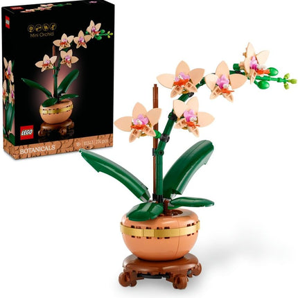LEGO Botanicals Mini Orchid 10343 Artificial Flowers, Terracotta-Style Flowerpot, Set for Adults, Home Decor, DIY Gift Idea, 274 Pieces