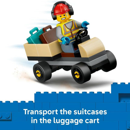 LEGO City Passenger Jet 60492 Plane Model Kit, 4 Minifigures & Travel Accessories, Educational Set, Gift for 4+ Year Old Boys & Girls, 118 Pieces