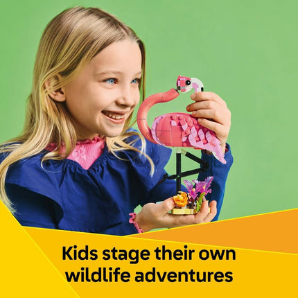LEGO Creator 3in1 Wild Animals: Pink Flamingo 31170 Flamingo to Cockatoo to Axolotl, Animal Figure Toy, Gift for 8+ Year Old Boys & Girls, 288 Pieces