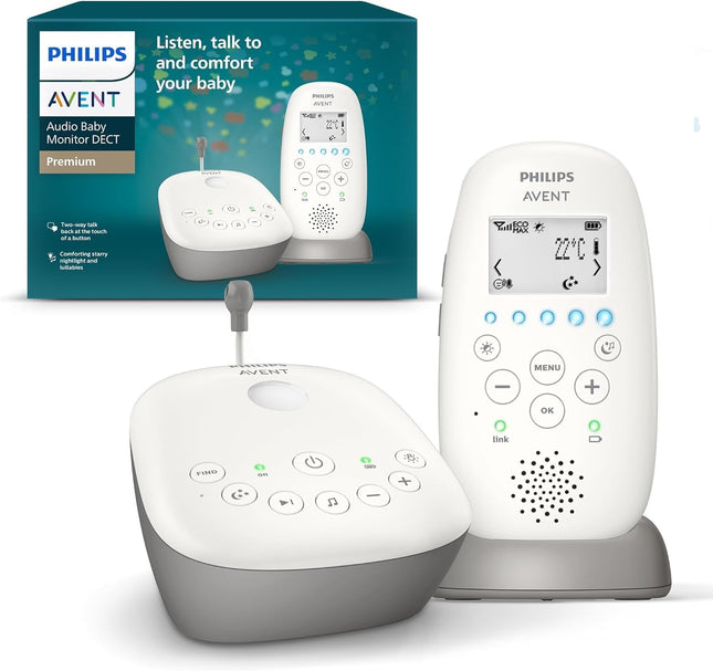 Philips Avent DECT - baby monitor with starry night light projector (Model SCD733/26)