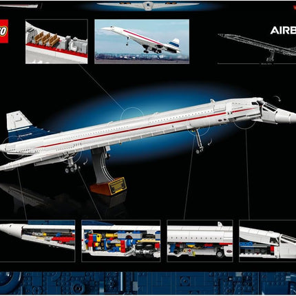 LEGO Icons Concorde 10318 Model Plane Kit for Adults, 3 Display Modes, Home or Office Decor, Gift for Men & Women, 2,083 Pieces