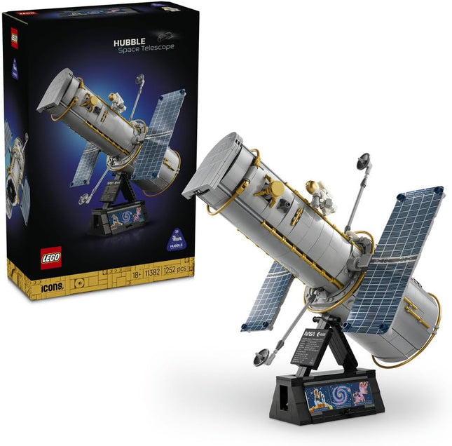 LEGO Icons Hubble Space Telescope 11382 3D Model Kit for Adults, Solar Arrays & Astronaut Minifigure, STEM Desk Decor, DIY Astronomy Gift, 1,252 Pieces
