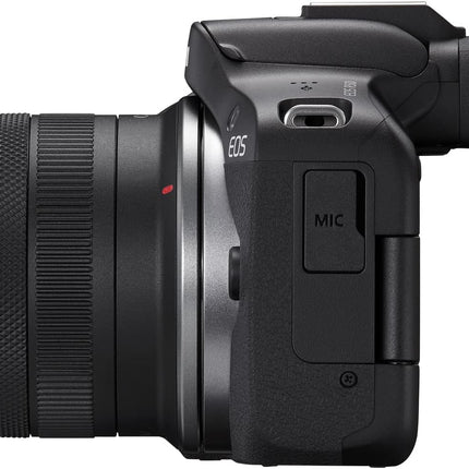 Canon EOS R50 Mirrorless Camera RF-S18-45mm F4.5-6.3 is STM Lens Kit, 24.2 Megapixel CMOS (APS-C) Sensor, 4K Video, Hybrid Camera, Photo and Video, Vlogging, Content Creator, RF Mount, Black