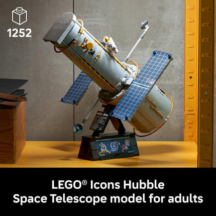 LEGO Icons Hubble Space Telescope 11382 3D Model Kit for Adults, Solar Arrays & Astronaut Minifigure, STEM Desk Decor, DIY Astronomy Gift, 1,252 Pieces