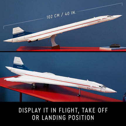 LEGO Icons Concorde 10318 Model Plane Kit for Adults, 3 Display Modes, Home or Office Decor, Gift for Men & Women, 2,083 Pieces