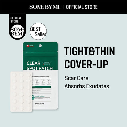 Some By Mi 30 Days Miracle Clear Spot Patch | 18 Counts, 2 Size(10mm 9Counts, 12mm 9Counts) | Invisible Hydrocolloid Skin Trouble & Pimple Patch with No Irritation | Pack of 2