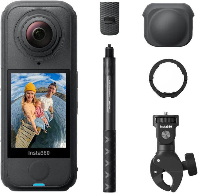 Insta360 X4 Air Motorcycle Multiview Bundle - كاميرا 360 بدقة 8K، خفيفة الوزن