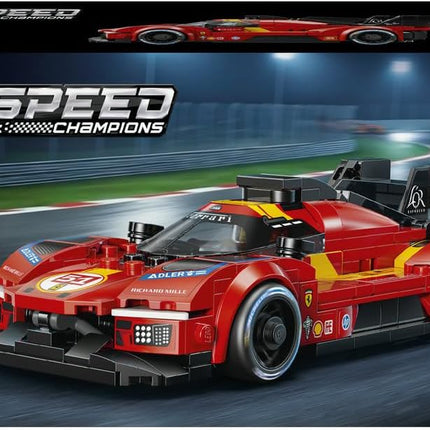 LEGO Speed Champions Ferrari 499P 77261 Race Car Toy, Collectible Driver Minifigure, STEM Model Kit, Gift for 9+ Year Old Boys & Girls, 329 Pieces