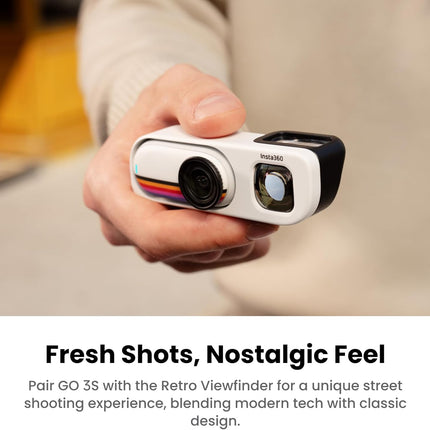 Insta360 GO 3S Retro Bundle 128GB - كاميرا مدونات فيديو بدقة 4K، صغيرة ومحمولة