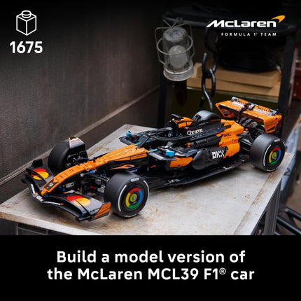 LEGO Technic McLaren MCL39 F1 Car 42228 F1 Car Model Kit for Adults, V6 Engine, Differential & DRS, Collectible Formula 1 Set, Gift Idea, 1,675 Pieces