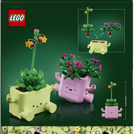 LEGO Botanicals Rocking Plants 11506 Artificial Flowers Set, 2 Faux Plants & Pastel Pots, Bedroom Decor, Gift for 9+ Year Old Girls & Boys, 253 Pieces