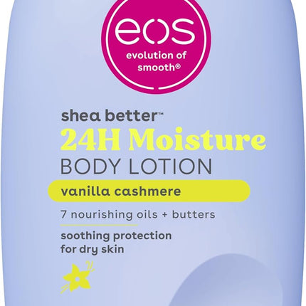 eos Shea Better Body Lotion- Vanilla Cashmere, 24-Hour Moisture Skin Care, Lightweight & Non-Greasy, Made with Natural Shea, Vegan, 16 fl oz