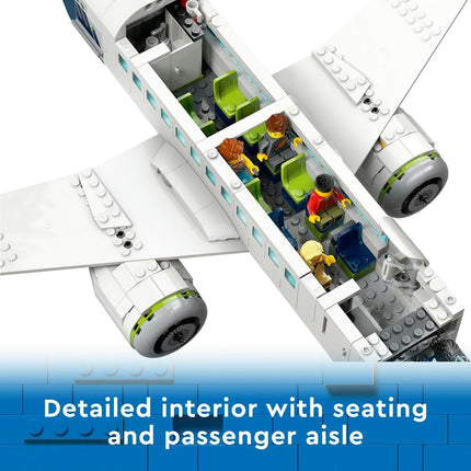 LEGO City Passenger Aeroplane 60367 Plane Model Building Set, Airport Ground Crew Vehicles, Play Set, Gift for 7+ Year Old Boys & Girls, 913 Pieces