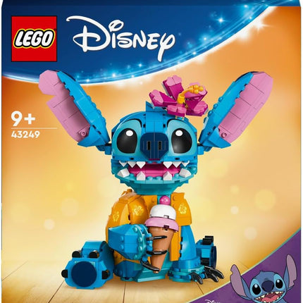 LEGO Disney Stitch 43249 Play & Display Figure, Ice-Cream Cone & Flower, Building Toy, Gift for 9+ Year Old Girls & Boys, 730 Pieces