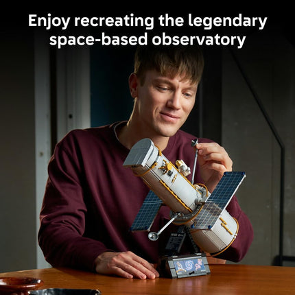 LEGO Icons Hubble Space Telescope 11382 3D Model Kit for Adults, Solar Arrays & Astronaut Minifigure, STEM Desk Decor, DIY Astronomy Gift, 1,252 Pieces