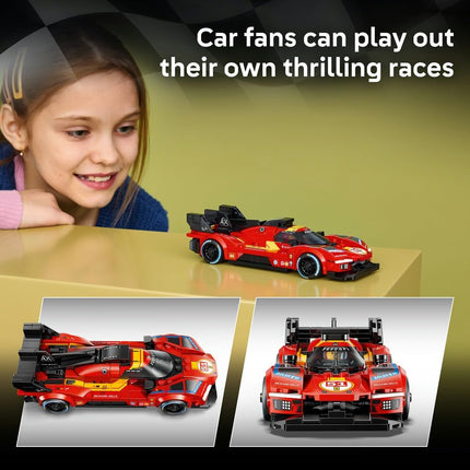 LEGO Speed Champions Ferrari 499P 77261 Race Car Toy, Collectible Driver Minifigure, STEM Model Kit, Gift for 9+ Year Old Boys & Girls, 329 Pieces