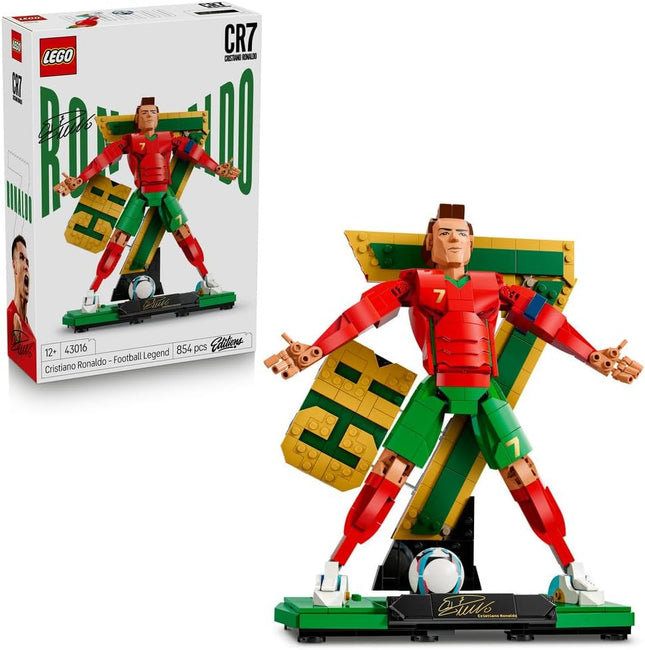 LEGO Editions Cristiano Ronaldo – Football Legend 43016 3D Figure Display Model Kit, DIY Room Decor, Building Set for Kids, Gift for 12+ Year Old Boys & Girls, 854 Pieces