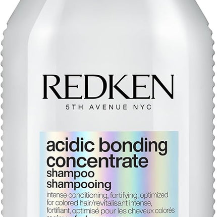 Redken Acidic Bonding Concentrate Shampoo | Repair Damaged Hair | 300ml Professional formula with citric acid & bonding complex, cleanses hair & works molecularly to repair & strengthen the hair