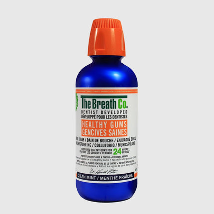 غسول الفم The Breath Co Fresh Breath، تركيبة طبيب أسنان، غسول فم خالي من الكحول لنفس منعش لمدة 12 ساعة (500 مل)