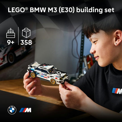 LEGO Speed Champions BMW M3 (E30) 77263 Race Car Toy, Collectible Driver Minifigure, Model Kit for Kids, Gift for 9+ Year Old Boys & Girls, 358 Pieces